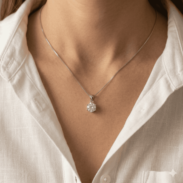 SOLITAIRE ROUND SHAPE CHAIN PENDANT