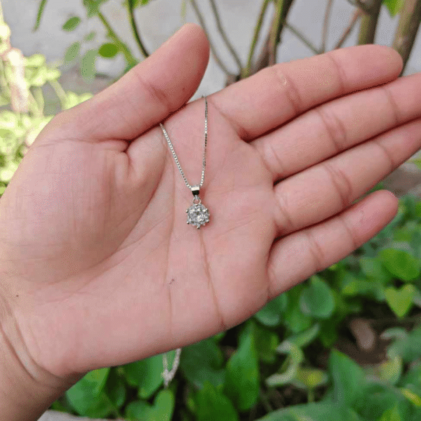 SOLITAIRE ROUND SHAPE CHAIN PENDANT