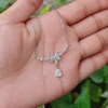 925 SILVER PETAL DROP CHAIN PENDANT