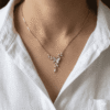 BUTTERFLY WITH LEAF CHAIN PENDANT 🦋