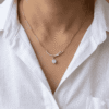 CENTRAL LAB SOLITAIRE DROP CHAIN PENDANT