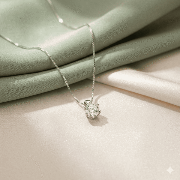 SOLITAIRE ROUND SHAPE CHAIN PENDANT