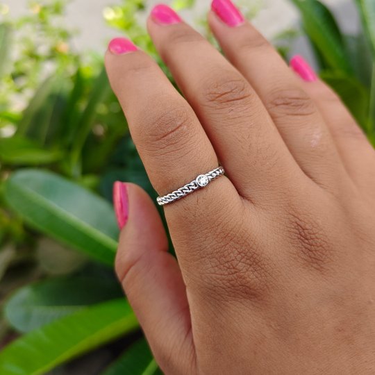 Twisted Solitaire Ring