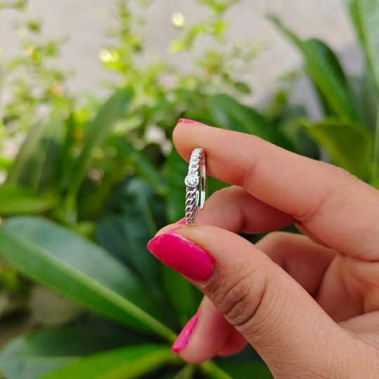 Twisted Solitaire Ring